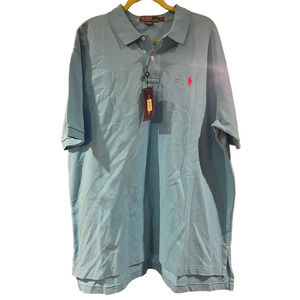 Men's Polo Ralph Lauren Blue Polo Shirt size XXL Casual Cotton Comfort NWT $125